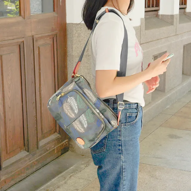 【OMC】雙11 多夾層智慧收納斜背包-羽毛草系列(5色任選)