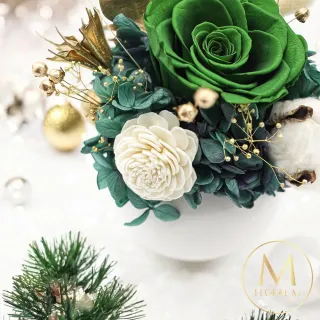 【Floral M】法式森林永生花禮贈香氛油(乾燥花/永生花/聖誕禮物/交換禮物/生日禮物/開幕花禮/居家擺飾)