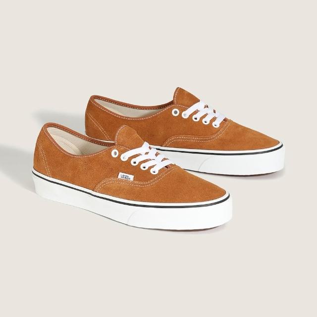 【VANS】官方旗艦 Authentic 橘棕色滑板鞋 休閒鞋