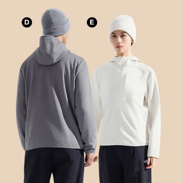 【The North Face】北面男女款拼接色保暖抓絨外套(多款可選)