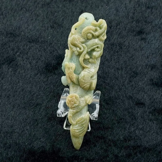 【藏古祥館】翡翠 龍筆 SCD14 (宗教開運  翡翠)