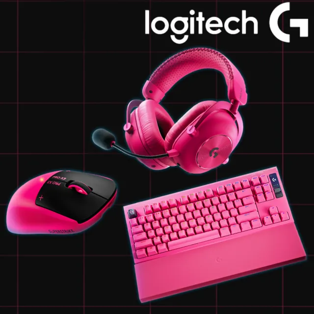 桃色大全配【Logitech G】PRO X 3 Superstrike+PRO X RAPID 2+PRO X 3
