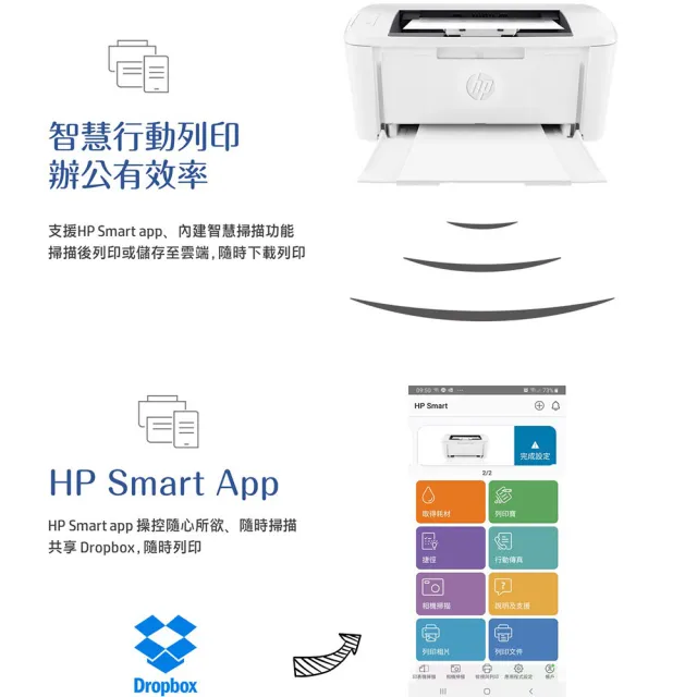 【HP 惠普】官方直營 搭2黑碳粉★LaserJet M111w 單功黑白雷射印表機(列印)(原廠登錄免費升級3年保固組)