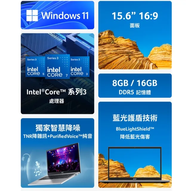 【Acer 宏碁】微軟M365組★15.6吋Core 5輕薄文書筆電(Aspire Go/AG15-I51P-58W8/C5-320/16G/512G/W11)