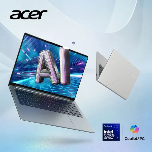 【Acer】微軟M365組★14吋Ultra X9 3K OLED輕薄AI筆電-銀(Swift Go/SFG14-I71-95L1/Ultra X9-388H/32G/1TB)