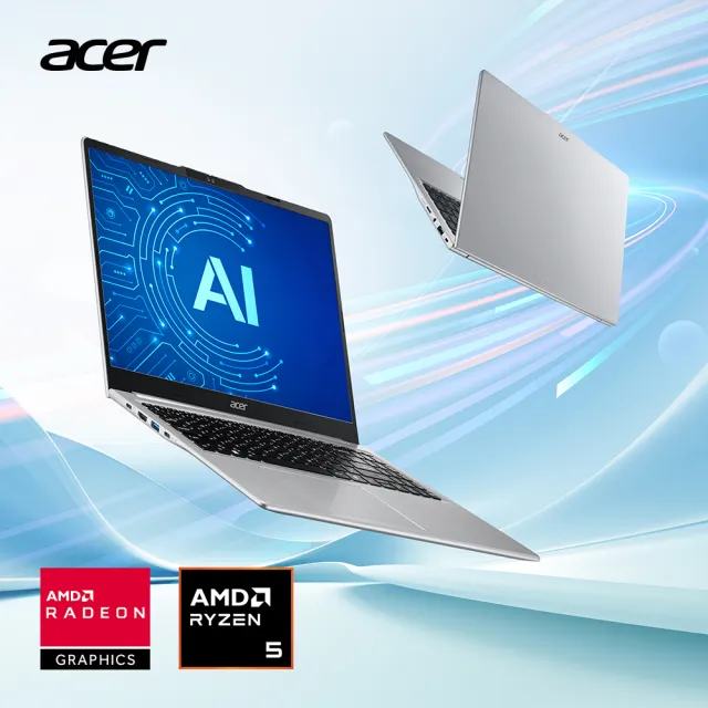 【Acer 宏碁】Office 2024★15.6吋Ryzen AI 5輕薄AI筆電(Aspire Lite/AL15-65P-R4SG/R5-330/16G/512G/W11)