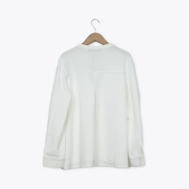 【MASTINA】小立領半門襟工裝襯衫 白(魅力商品)