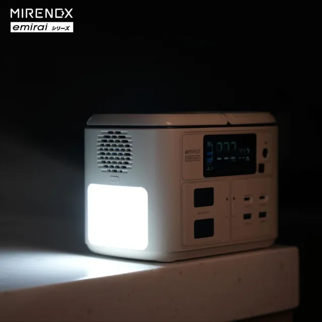 【MIRENEX】emirai NEX430儲能小瓦力PRO＋40W攜帶式太陽能板組合(戶外防災露營小電站/安全耐用磷酸鐵鋰)