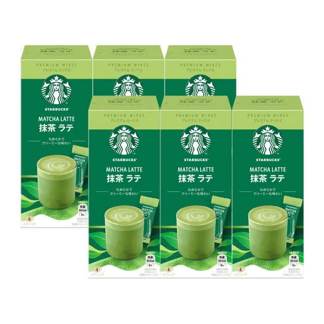 【STARBUCKS 星巴克】特選系列-抹茶拿鐵 4入X 6盒組