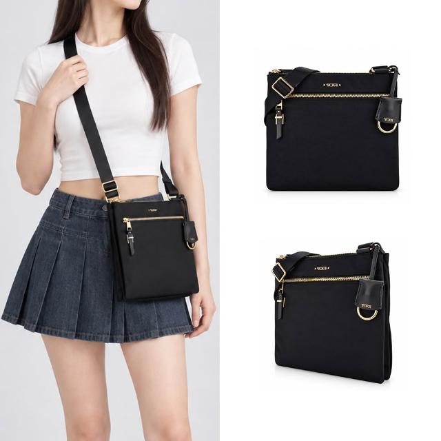 【TUMI】VOYAGEUR TULA系列尼龍輕便斜背包(黑)