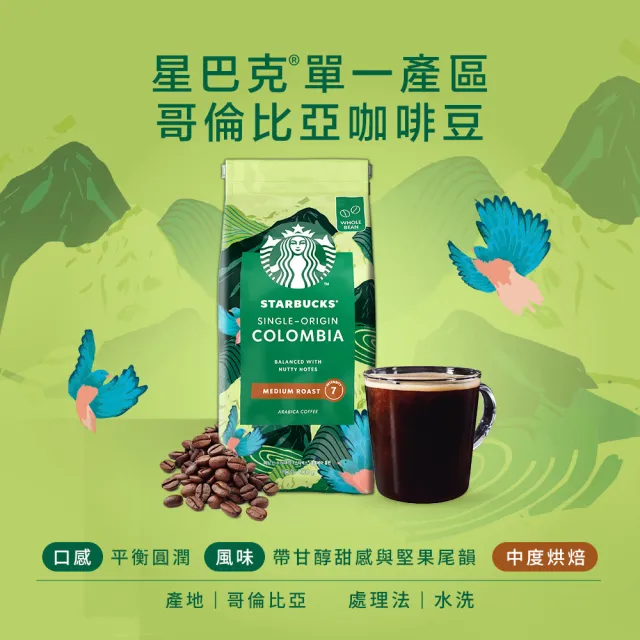【STARBUCKS 星巴克】精選咖啡豆200g X 4包組 (口味任選 派克市場/黃金烘焙/哥倫比亞)