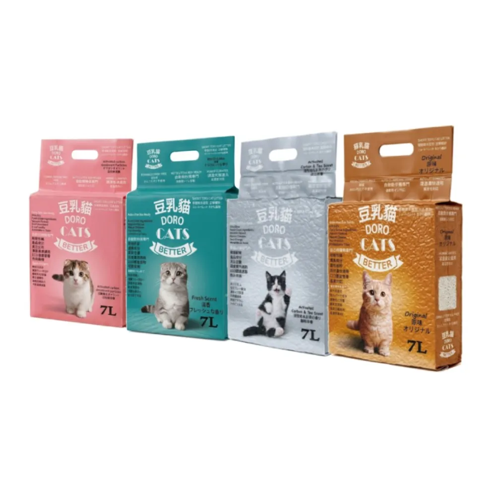 【DORO CATS 豆乳貓】短顆粒米粒型豆腐貓砂7L 低粉塵/貓砂/可沖馬桶