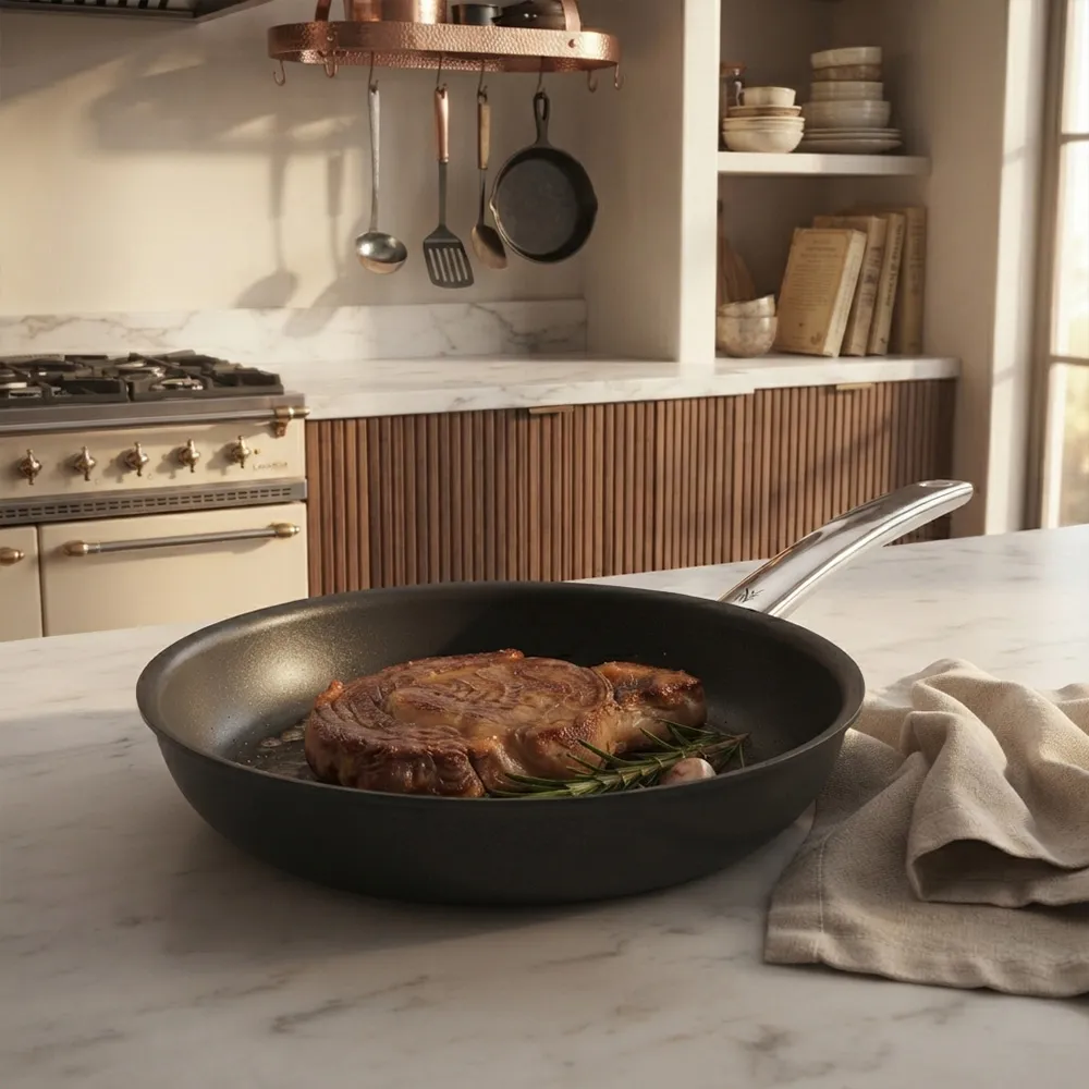 【WMF】德國製 Steak Profi 牛排專用陶瓷不沾平底鍋 28cm IH爐/電磁爐/瓦斯爐適用 煎牛排 高溫煎烤
