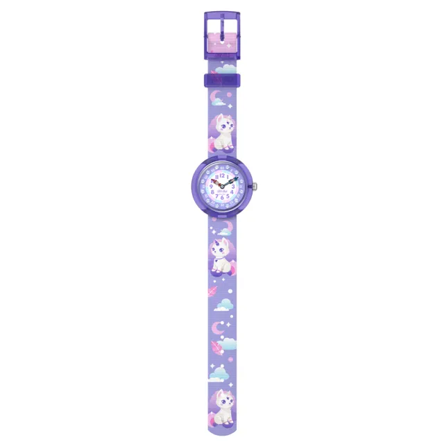 【Flik Flak】兒童手錶 COSMICAT 兒童禮物/安全防水/瑞士製造 FBNP233 (31.85mm)