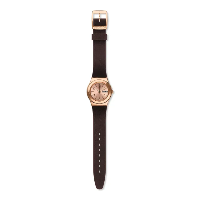 【SWATCH】BROWNEE 金屬手錶/女錶/瑞士製造 YLG701(33mm)