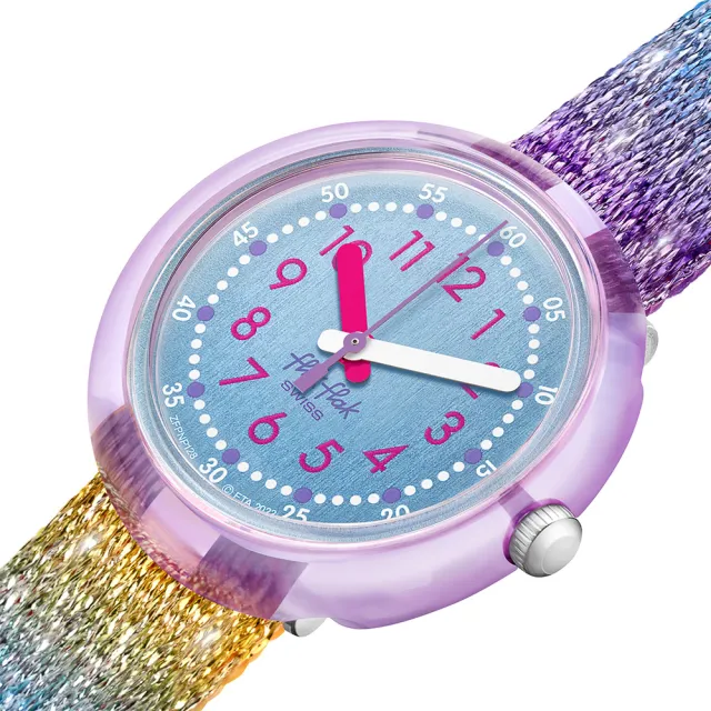 【Flik Flak】兒童手錶 SHINE IN RAINBOW 兒童禮物/安全防水/瑞士製造 FPNP128(31.85mm)