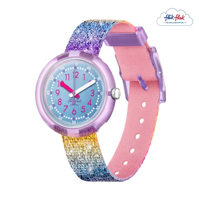 【Flik Flak】兒童手錶 SHINE IN RAINBOW 兒童禮物/安全防水/瑞士製造 FPNP128(31.85mm)