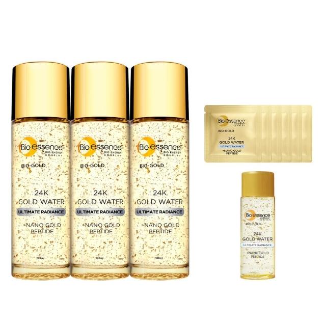 【Bio-essence 碧歐斯】新升級BIO金萃黃金精華露100ml(3入組)