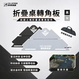 【Chill Outdoor】萩游之魂 折疊桌轉角板 5單位桌配件 萩游之魂配件 系統桌配件 露營 悠遊戶外
