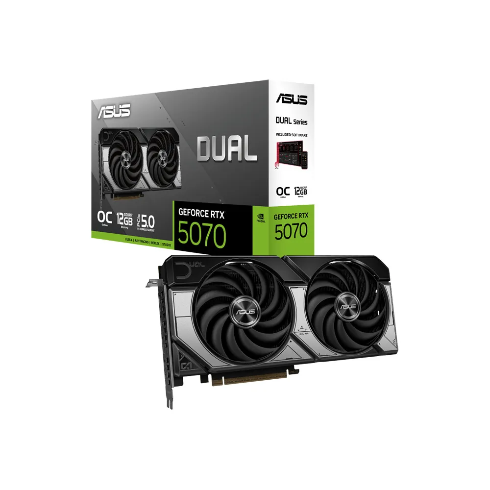 【ASUS 華碩】DUAL-RTX5070-O12G 顯示卡+華碩 Prime LC 360 ARGB 一體式水冷