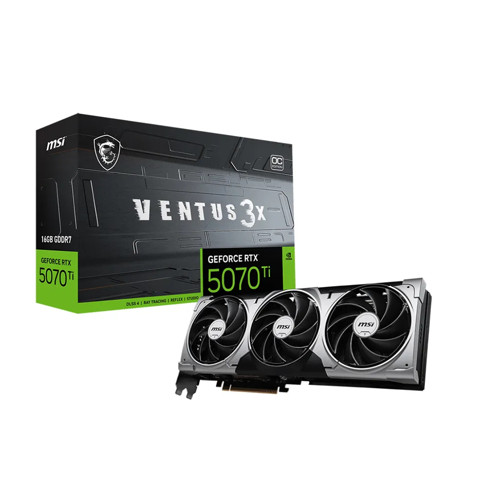 【MSI 微星】RTX 5070 Ti 16G VENTUS 3X OC 顯示卡(組合包C)
