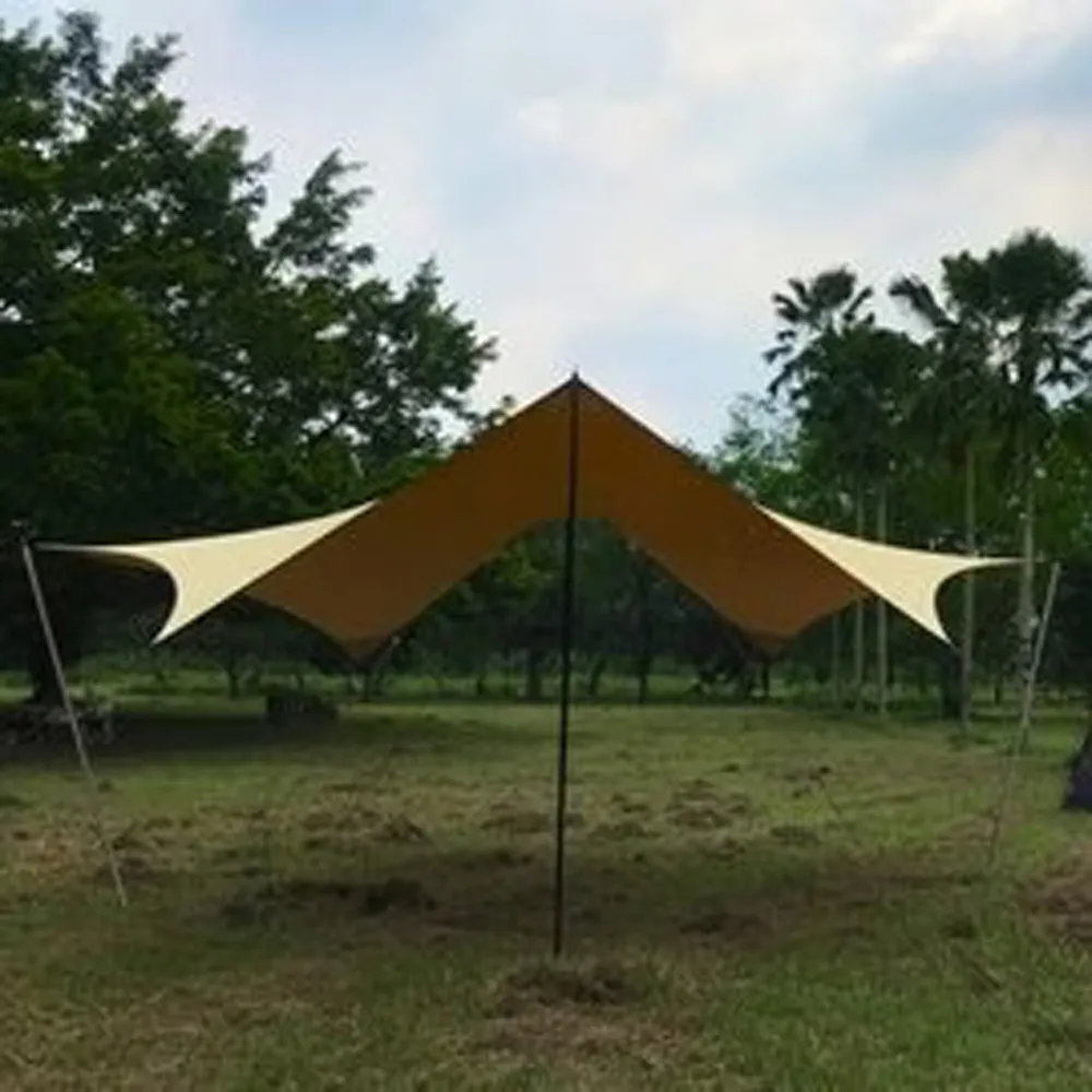 【TiiTENT】630x630cm 棉感八角Wing630天幕.客廳帳棚(TPW630KH 卡其)