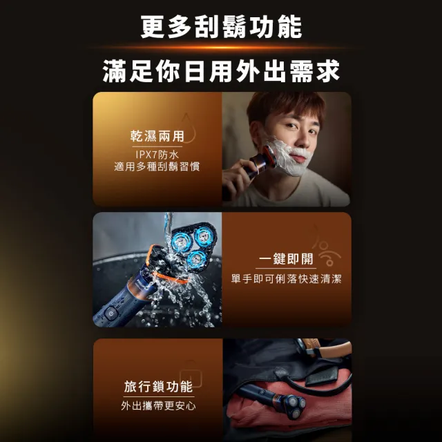 【Philips 飛利浦】momo獨家 X5012 X系列電鬍刀+HX2411音波牙刷 (360°貼面刀頭/乾濕兩用/官方直營)
