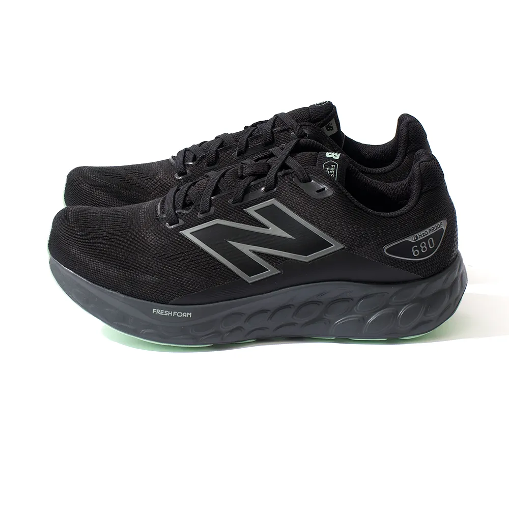 【NEW BALANCE】Fresh Foam 680v8 女鞋 黑色 防水 緩震 透氣 運動 慢跑鞋 W680WBK8