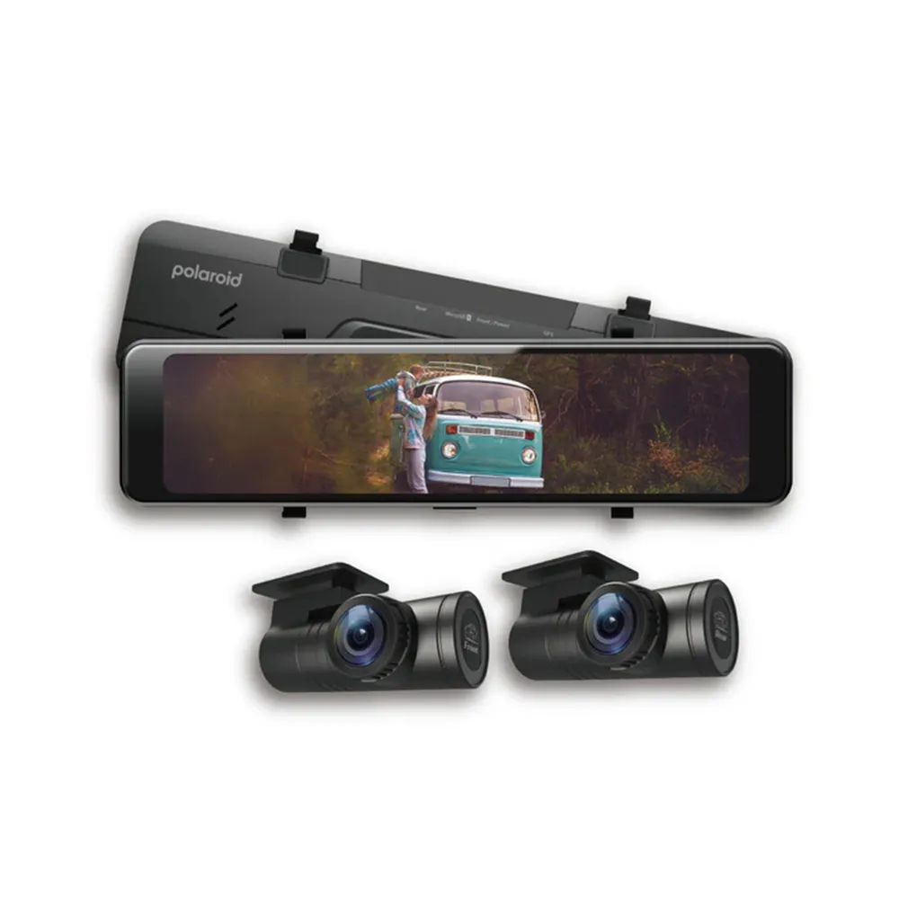 【Polaroid 寶麗萊】DS1203WGS 星光2+HDR防眩 電子後視鏡行車記錄器 車內後鏡頭版_安裝費另計(車麗屋)