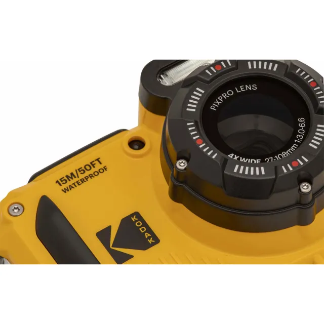 【Kodak 柯達】PIXPRO WPZ2 Rugged Camera 防水數位相機 15米防水 WIFI傳輸(原廠公司貨  一年保固)