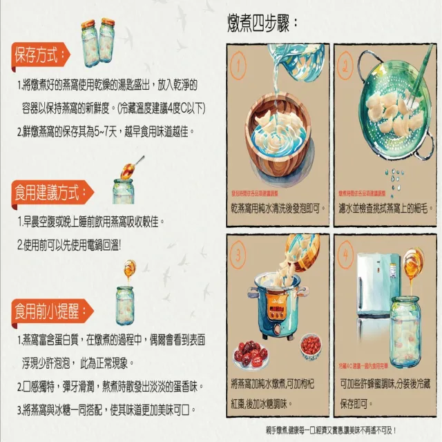 【RENYAN 仁燕】3A手工燕盞300g(燕窩、養生滋補)