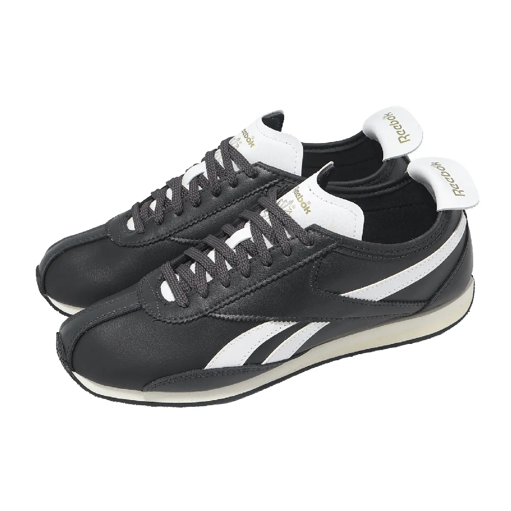 【REEBOK】休閒鞋 R400 男鞋 女鞋 黑 白 復古跑鞋 皮革(100233940)