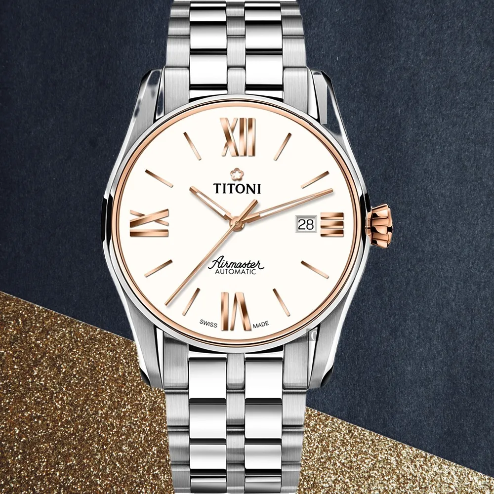【TITONI 梅花錶】新空中霸王系列 機械錶 40mm(83908SRG-619)