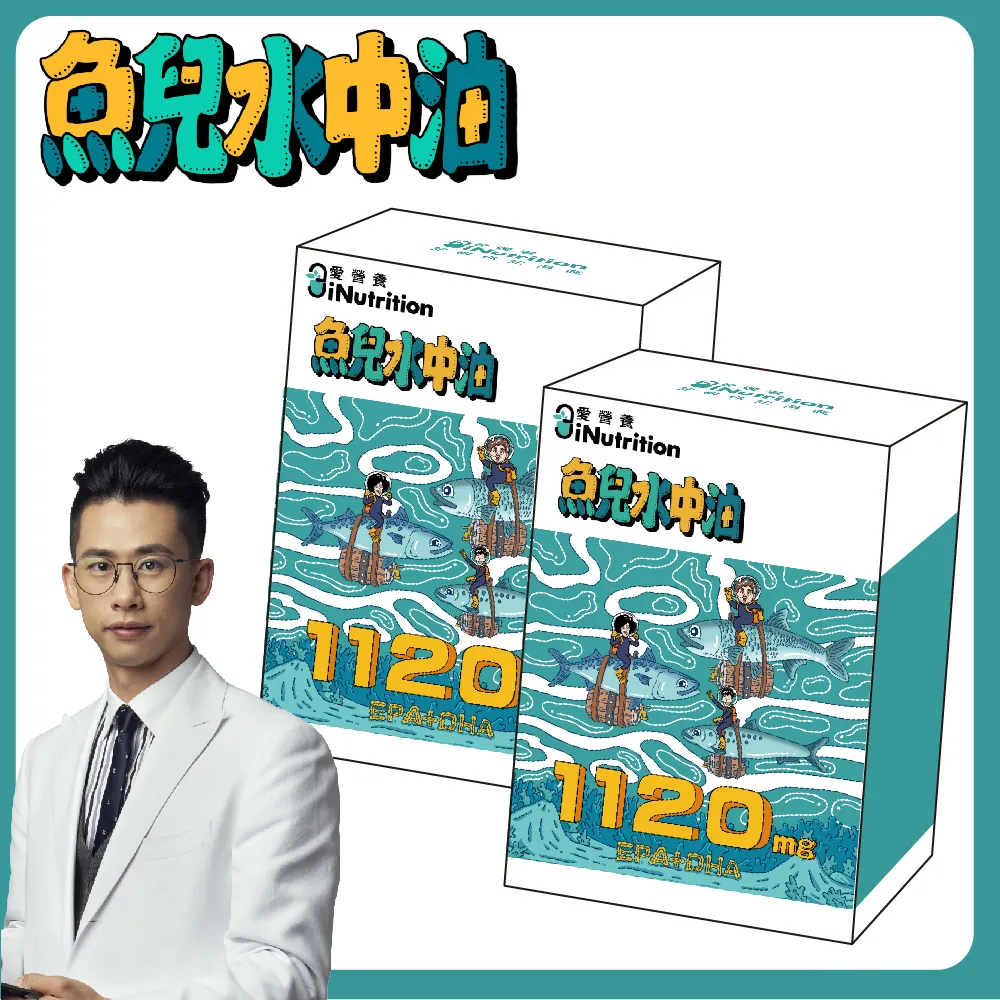 【愛營養 iNutrition】『升級版』魚兒水中油-2盒好康組 每盒30裝(85%頂級純淨魚油 挪威小型魚提煉)