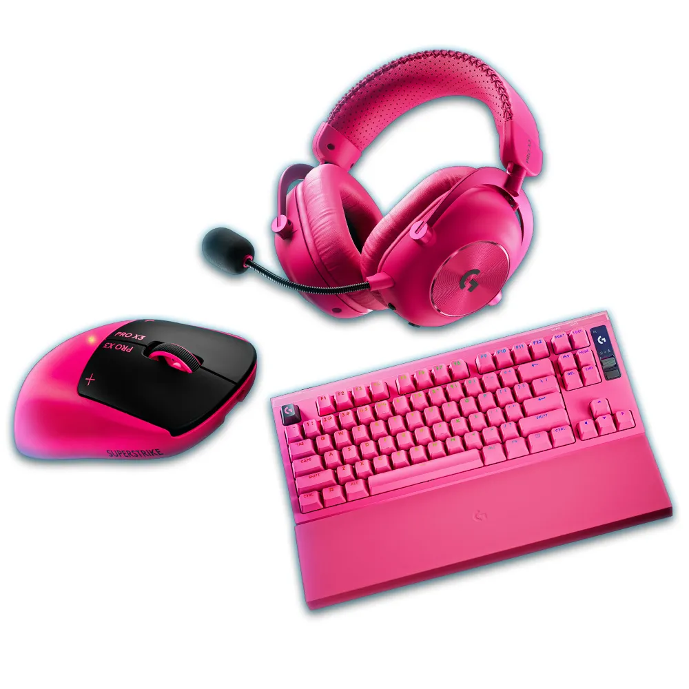 桃色大全配【Logitech G】PRO X 3 Superstrike+PRO X RAPID 2+PRO X 3