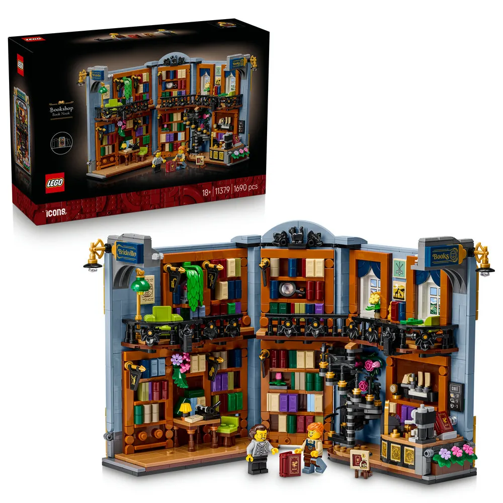 【LEGO 樂高】Icons 11379 書店：書擋擺飾(書擋 居家擺設 禮物 玩具)
