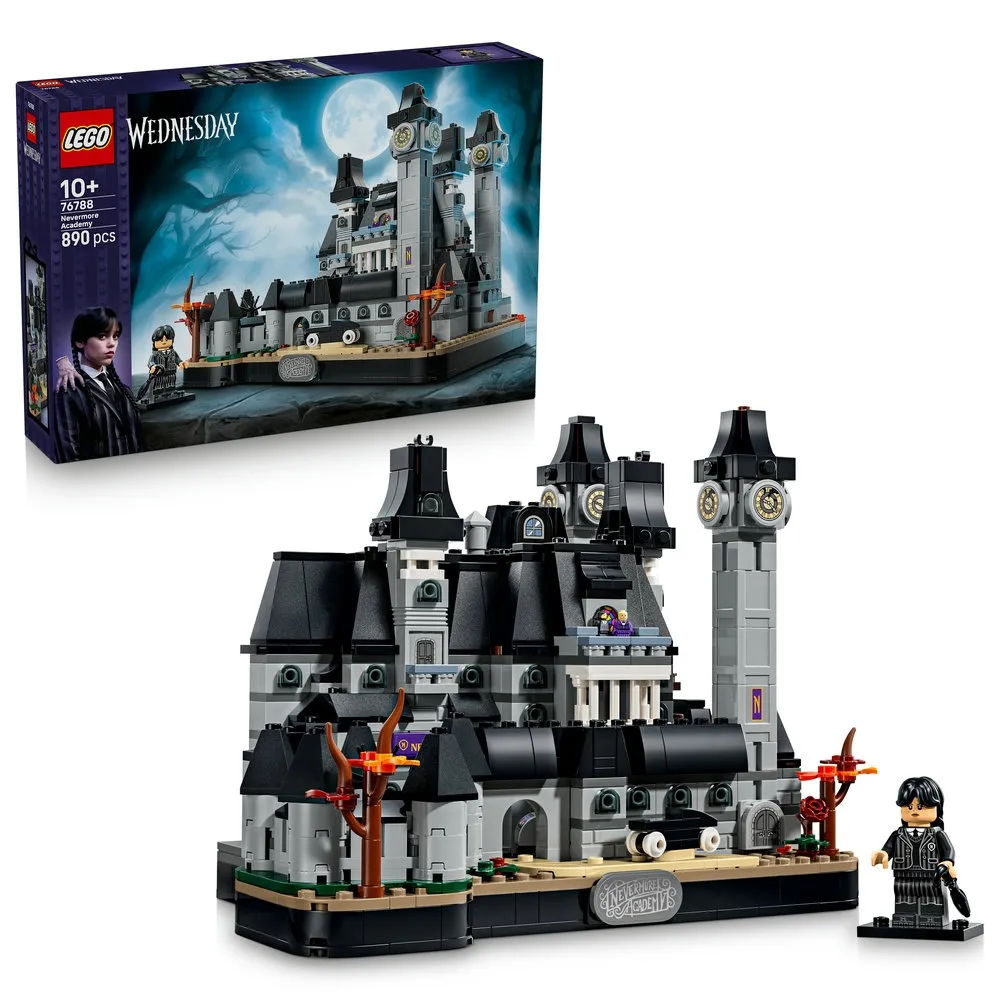 【LEGO 樂高】星期三系列 76788 奈落學院(Wednesday 居家擺設 禮物 玩具)