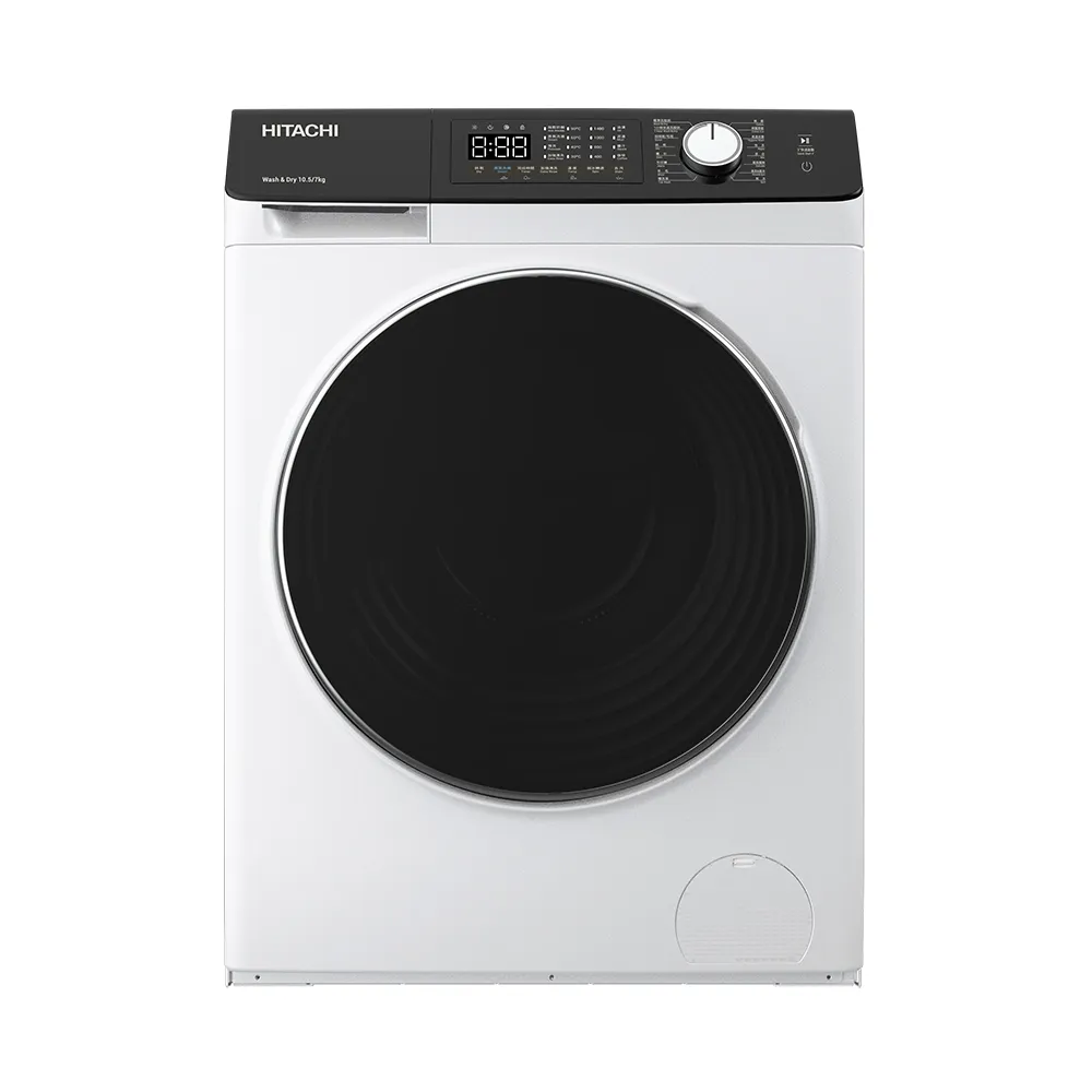 【HITACHI 日立】10.5公斤 變頻蒸氣洗脫烘左開滾筒洗衣機 (BD-D1054HVO-W)