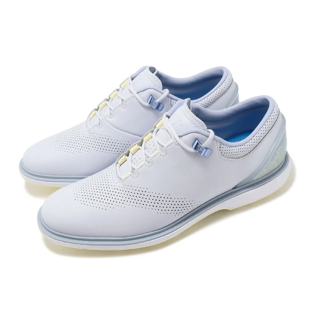 【NIKE GOLF】高爾夫球鞋 Jordan ADG 4 男鞋 白 藍 皮革 緩衝 抓地 爆裂紋 喬丹 運動鞋(DM0103-057)