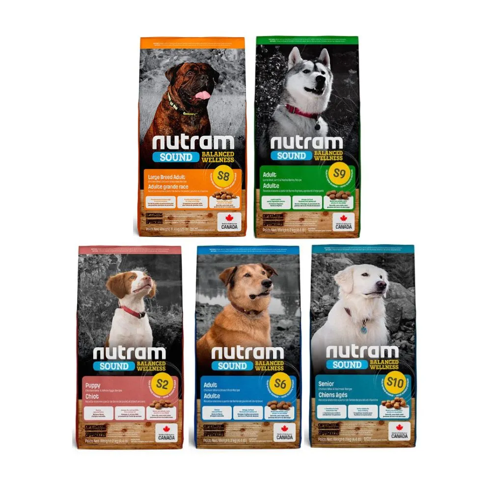 【Nutram 紐頓】S10/S2/S6/S8/S9均衡健康系列狗飼料 11.4kg/25lb(幼犬/成犬/老犬、狗糧)