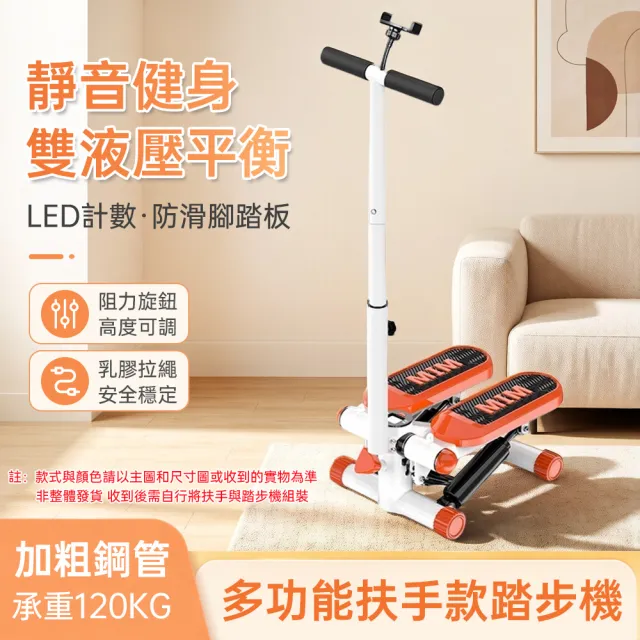 【佳美多】踏步機 登山機 腳踏機 多功能健走機 室內健身 運動鍛煉器材 帶扶手設計 LED顯示屏 佔地小11.11