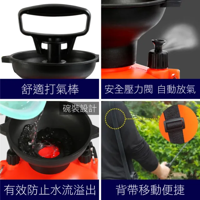 【新錸家居】5L氣壓式肩背灑水器/噴霧器-升級2桿組(手提噴壺 澆花器 洗車 澆水壺 噴水壺 噴霧瓶 消毒噴灑)