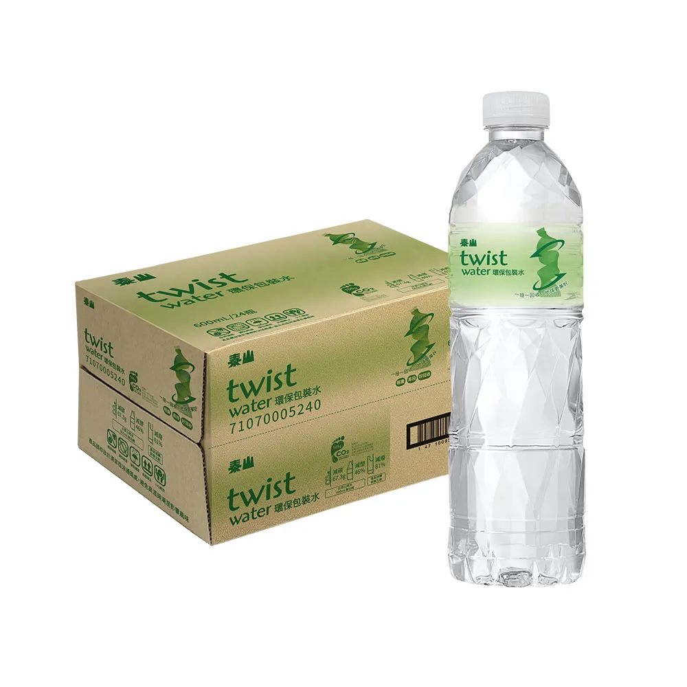 【泰山】twist water環保包裝水600mlx24入/箱(官方直營)