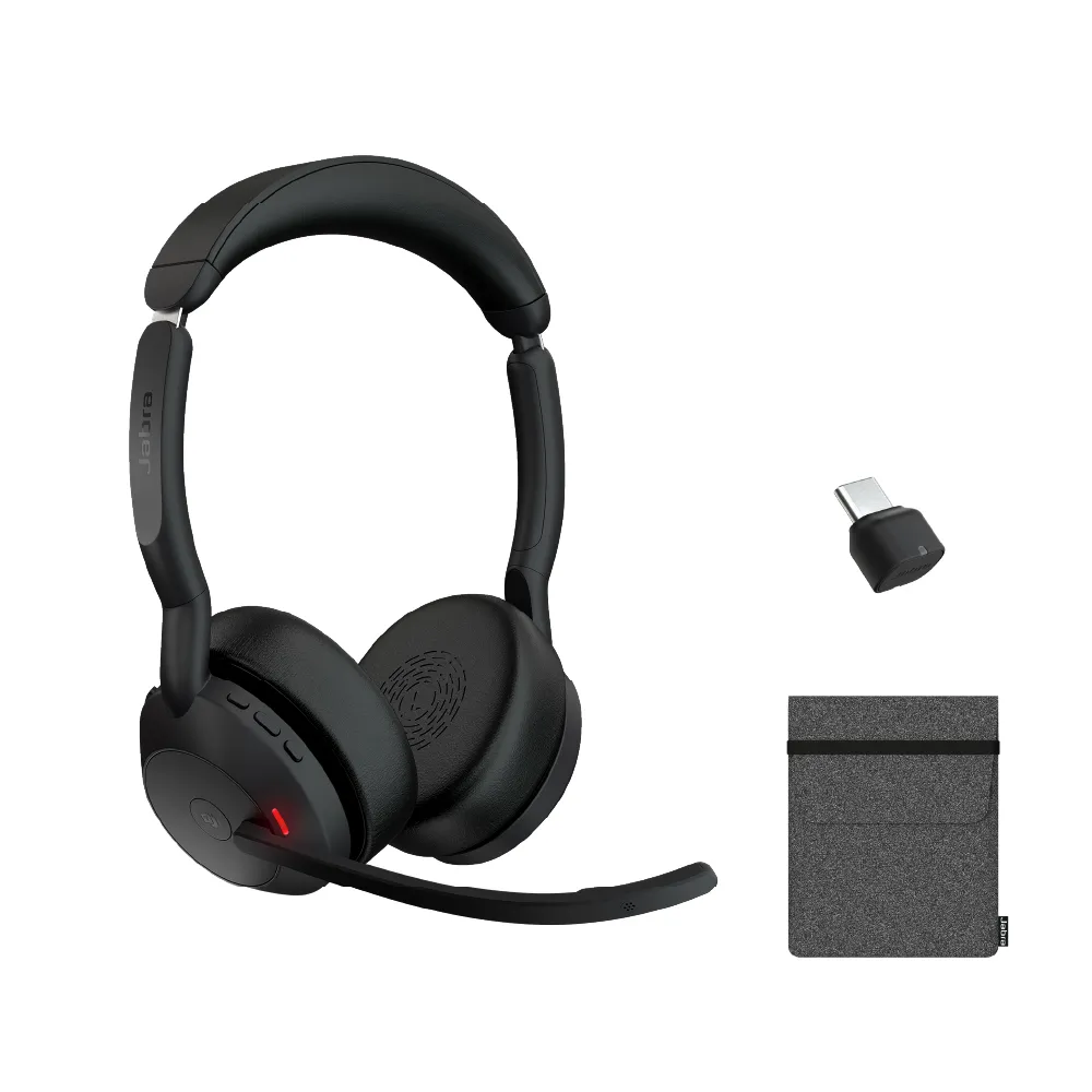【Jabra】官方直營 Evolve2 55 商務頭戴式主動降噪藍芽耳機麥克風(AirComFort技術)