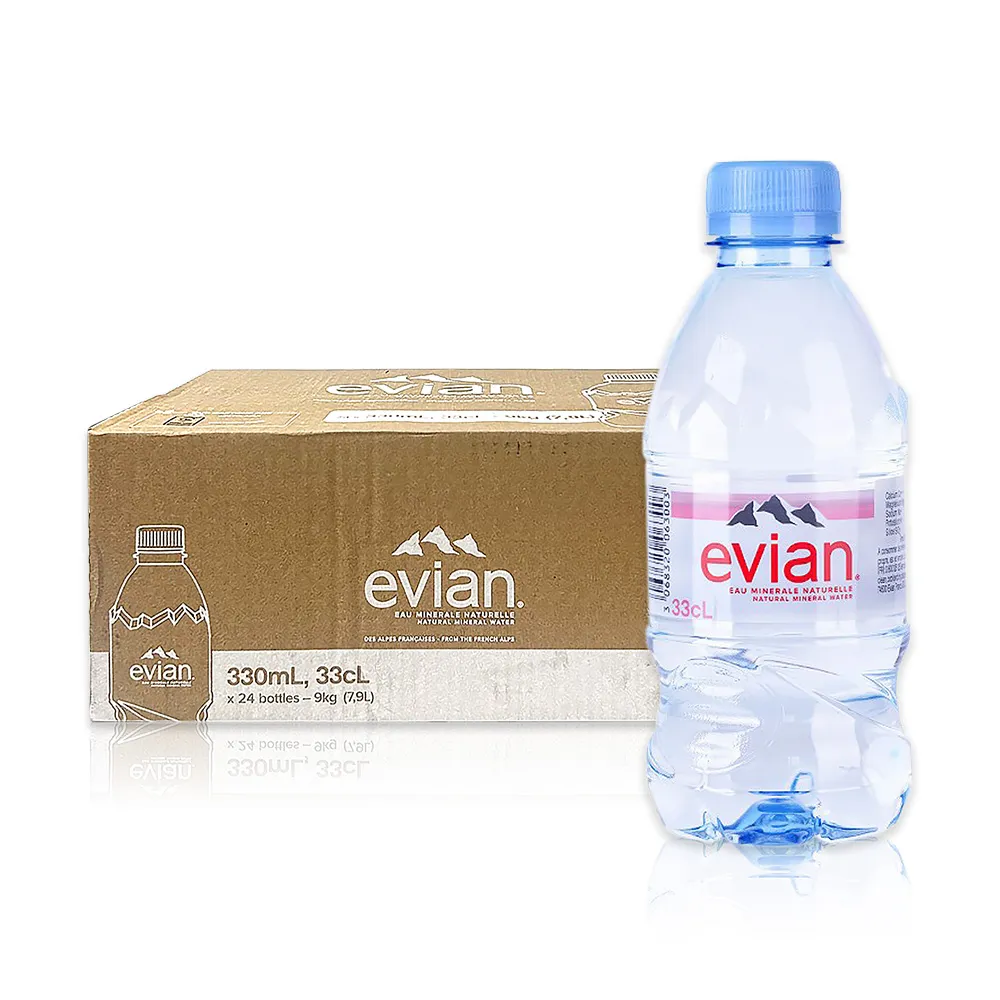 【Evian 依雲】天然礦泉水330mlx24入/箱(法國原裝)