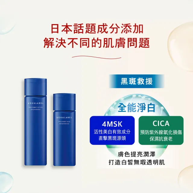 【AQUALABEL】水之印 全能淨白精華水乳組