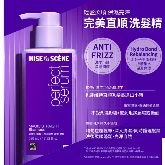 【miseenscene 魅尚萱】官方直營 完美直順洗髮精530ml/護髮霜230ml(多款任選)