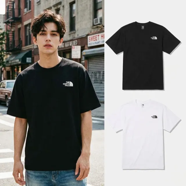 【The North Face】黑色棉短袖 短T 背後小LOGO(平輸品)