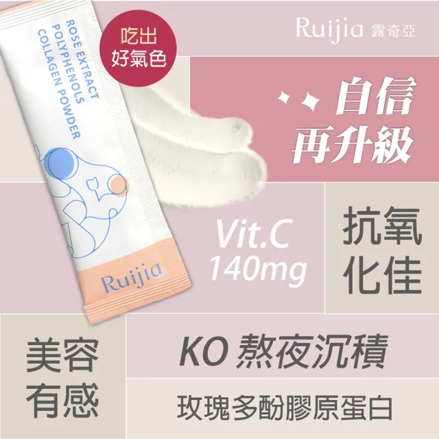 【RUIJIA 露奇亞】玫瑰萃取膠原蛋白粉 (30包/罐)-2入(自拍不用美顏)