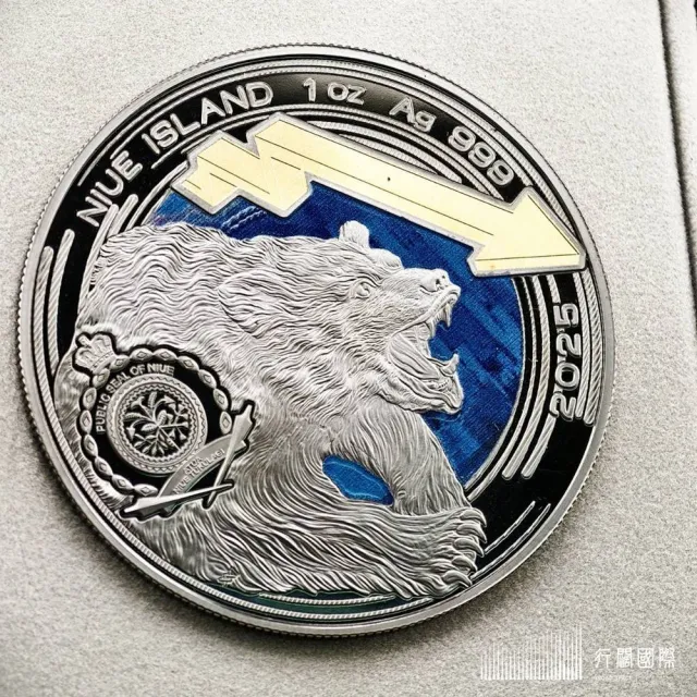 {行闊國際} -紐埃 -牛市熊市|  精鑄銀幣 1oz | 精品盒裝